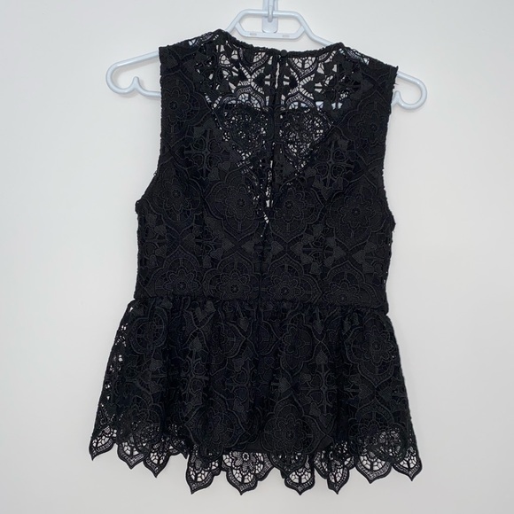 Ever New black embroidered peplum top - Picture 2 of 12
